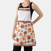 Tablier Monogramme Automne Feuilles D'Érable (Insitu)
