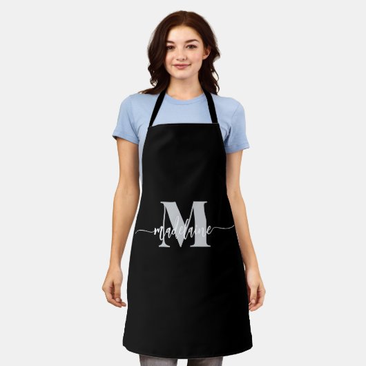 Tablier Monogramme Black Silver Personal (Porté)