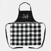 Tablier Monogramme blanc noir Buffalo plaqué (Recto)