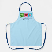Tablier Monogramme bleu de l'enseignant de l'éducation spé (Recto)