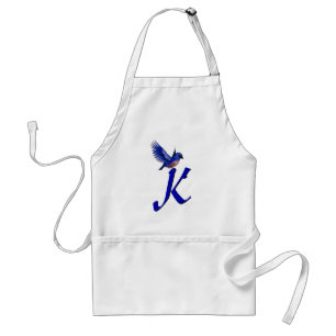 Tablier Monogramme Bluebird initiale K