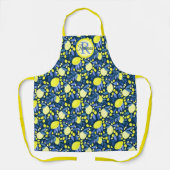 Tablier Monogramme Chic Nom Rustique Citron Citrons Feuill (Recto)