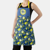 Tablier Monogramme Chic Nom Rustique Citron Citrons Feuill (Insitu)