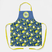 Tablier Monogramme Chic Nom Rustique Citron Citrons Feuill (Recto)