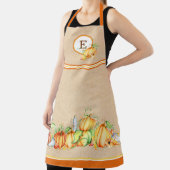 Tablier Monogramme Citrouille d'automne (Insitu)