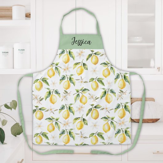 Tablier Monogramme Citrus Lemon Fruit Motif botanique