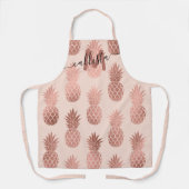 Tablier Monogramme d'ananas d'été pour Rose tropical fille (Recto)