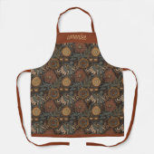 Tablier Monogramme Dark Boho Terracotta Sage Botanique (Recto)
