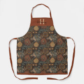 Tablier Monogramme Dark Boho Terracotta Sage Botanique (Recto)