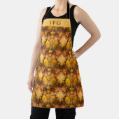 Tablier Monogramme d'art fractal jaune peigne (Insitu)