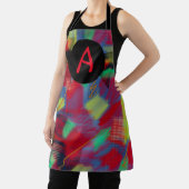 Tablier Monogramme d'Art numérique Abstrait clair et gai (Insitu)