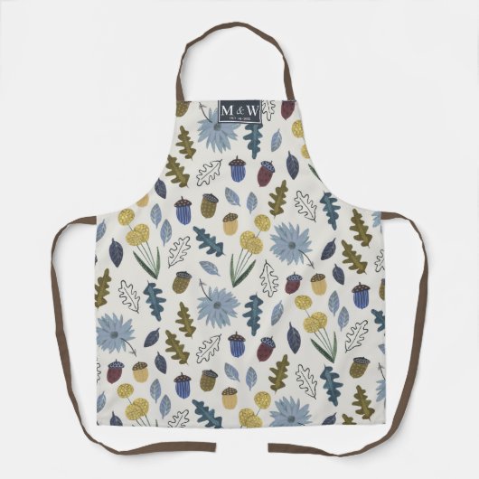 Tablier Monogramme d'automne rustique mariage de automne l (Recto)