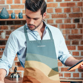 Tablier Monogramme de bande rétro ondulée