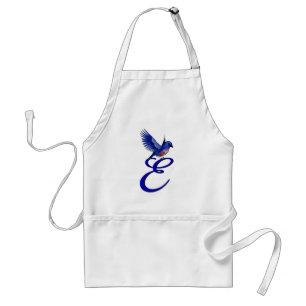 Tablier Monogramme de Bluebird initial E élégant