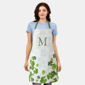 Tablier Monogramme de bouquet Shamrock vert (Porté)