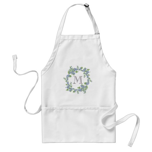 Tablier Monogramme de couronne florale (Devant)