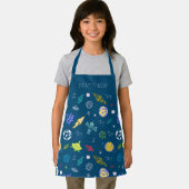 Tablier Monogramme de Doodle Motif de l'espace extra-atmos (Insitu)
