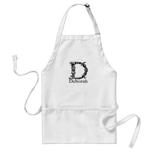 Tablier Monogramme de fantaisie : Deborah (Devant)