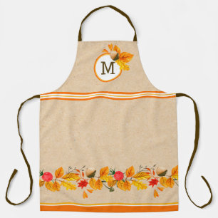 Tablier Monogramme de feuilles d'automne