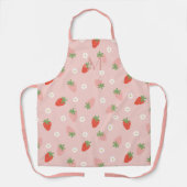 Tablier Monogramme de fraises roses et rouges sucrées (Recto)