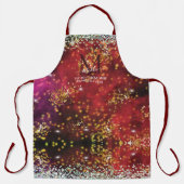 Tablier Monogramme de la glitterie Sparkle rouge personnal (Recto)