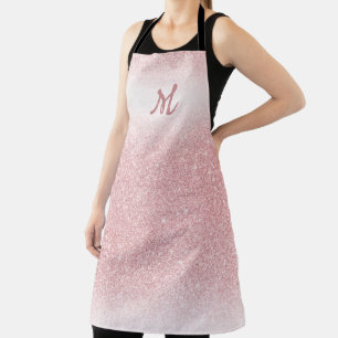 Tablier Monogramme de la Parties scintillant d'or des Rose