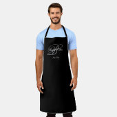 Tablier Monogramme de mariage et d'anniversaire de mariage (Porté)