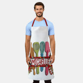 Tablier Monogramme de Noël personnalisé (Porté)