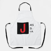 Tablier Monogramme de nom professionnel élégant moderne (Recto)