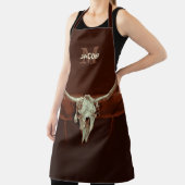 Tablier Monogramme de pays Brown du crâne de taureau Russe (Insitu)