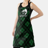 Tablier Monogramme de poisson vert et de hochet (Insitu)