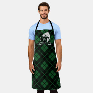 Tablier Monogramme de poisson vert et de hochet