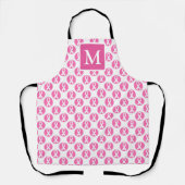 Tablier Monogramme de ruban de sensibilisation au cancer d (Recto)