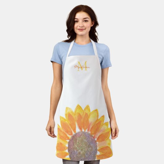 Tablier Monogramme de tournesol (Porté)