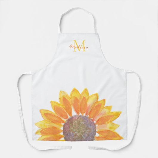 Tablier Monogramme de tournesol (Recto)