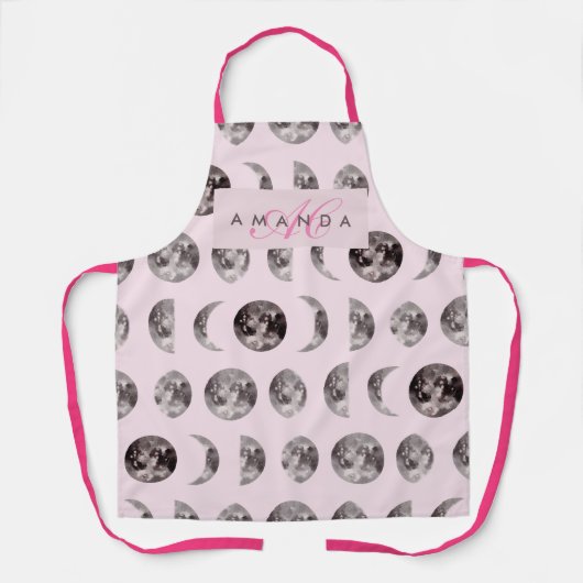 Tablier Monogramme Dreamsical Lune Phases Cadeaux (Recto)