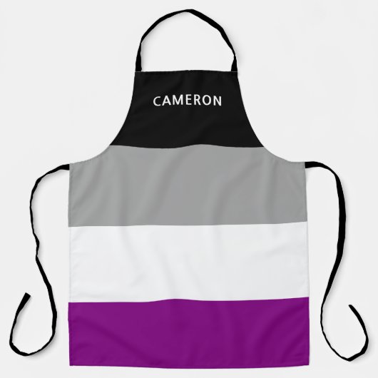 Tablier Monogramme du drapeau asexué (Recto)