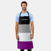 Tablier Monogramme du drapeau asexué (Porté)