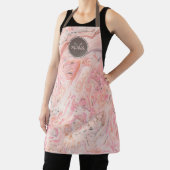 Tablier Monogramme élégant en marbre rose (Insitu)