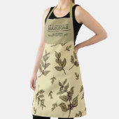 Tablier Monogramme élégant rétro arrière - plan beige Plan (Insitu)