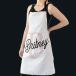 Tablier Monogramme et nom personnalisé moderne Pastel Pink<br><div class="desc">Présentant notre Monogramme personnalisé moderne et nom Pastel Pink Apron, un ajout élégant et fonctionnel à votre cuisine ou comme un cadeau réfléchi. Ce tablier présente un design contemporain en rose pastel doux, personnalisé avec votre monogramme et votre nom, ajoutant une touche d'élégance et d'unicité. Parfait pour les cuisines, les...</div>