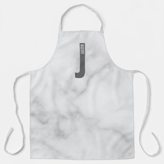 Tablier Monogramme et nom personnalisés modernes (Recto)