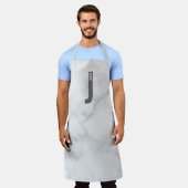 Tablier Monogramme et nom personnalisés modernes (Porté)