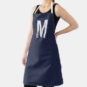 Tablier Monogramme et nom personnalisés modernes (Insitu)