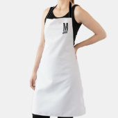 Tablier Monogramme et nom personnalisés modernes (Insitu)