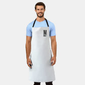 Tablier Monogramme et nom personnalisés modernes (Porté)