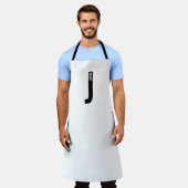 Tablier Monogramme et nom personnalisés modernes (Porté)