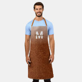 Tablier Monogramme Faux Parties scintillant en cuivre Élég (Porté)