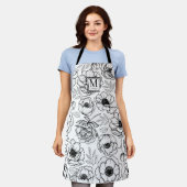 Tablier Monogramme Féminin Élégant (Porté)