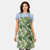 Tablier Monogramme Feuille de palmiers tropicaux (Porté)